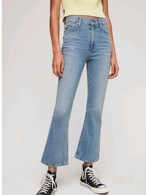 Citizens Of Humanity Demy Cropped Flare Jeans Blue 26